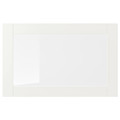 SINDVIK Glass door, white, clear glass, 60x38 cm