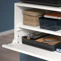 EKET Wall mounted media shelf w rail, white, 70x35x35 cm