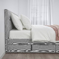 GLADSTAD Upholstered bed, 2 storage boxes, Kabusa light grey, 160x200 cm