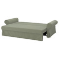 VRETSTORP 3-seat sofa-bed, Hakebo grey-green