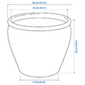 AMBRARÖNN Plant pot, in/outdoor/white, 19 cm