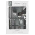 Cutlery Set Charbon 16pcs, black