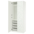 PAX / LINNABERG Wardrobe combination, white/patterned, 100x60x236 cm