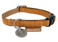 Zolux Adjustable Dog Collar Mac Leather 25mm, yellow