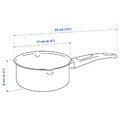HEMLAGAD Saucepan, non-stick coating black, 1 l