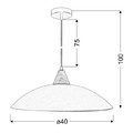 Pendant Lamp Otriks 1 x 60W E27, white