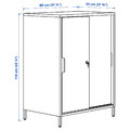 TROTTEN Cabinet with sliding doors, anthracite, 80x110 cm