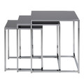 Nesting Tables Set of 3 Cross, black