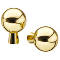 BAGGANÄS Knob, brass-colour, 20 mm, 2 pack