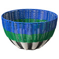 DJURTRÄNARE Basket, white/black/blue, 32x19 cm