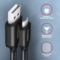 AXAGON USB Cable BUMM-AM15AB cable MicroUSB USB-A 1.