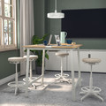 MITTZON Conference table, oak veneer/white, 140x108x105 cm