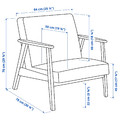 EKENÄSET Armchair, Jonsbyn black