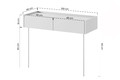 Console/Dressing Table Dresser with 2 Drawers Desin, ceramic red/nagano oak