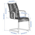 VÄSMAN / VÄSMAN Table+6 chairs w armrests, outdoor, extendable light brown stained/black, 135x190/74 cm