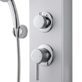 Shower Panel Halola 120 x 15 cm, 3 jets, satin finish