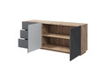 Cabinet with 2 Doors & 3 Drawers Asha 167cm, artisan/rivier stone matt