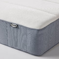 LYNGÖR Divan bed, Vesteröy medium firm/light blue white, Standard King