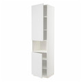 METOD High cab f micro w 2 doors/shelves, white/Stensund white, 60x60x240 cm