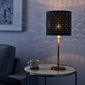 NYMÖ / SKAFTET Table lamp, black brass/brass