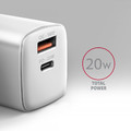 AXAGON Wall Charger EU Plug ACU-PQ20W PD&QC 20W, white