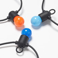 SOLVINDEN LED lighting chain with 12 bulbs, battery-operated/outdoor multicolour