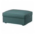 KIVIK Cover for footstool with storage, Kelinge grey-turquoise