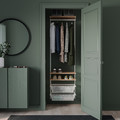 BOAXEL Wardrobe combination, white/oak, 62x40x201 cm