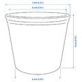 KÖRSBÄRSBJÖRK Plant pot, light grey/beige, 6 cm