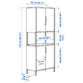 TROTTEN Cabinet with doors, anthracite, 70x173 cm