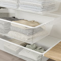 BOAXEL Wardrobe combination, white/oak, 250x40x201 cm
