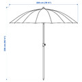 SAMSÖ Patio umbrella, tilting, beige