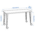 ANFALLARE / KRILLE Desk, bamboo/black, 140x65 cm