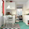 VIHALS Chair, white/Tibbleby beige-grey