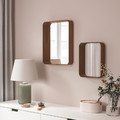 DVÄRGSYREN Mirror, walnut veneer, 28x37 cm