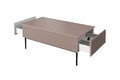 Coffee Table with Drawers Nicole, antique pink/black legs