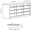 TROFAST Storage combination with boxes, white/white, 99x44x56 cm