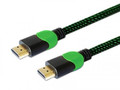 Savio HDMI Cable Ultra HD 4K GCL-03 v2.0 1.8m, braid green