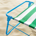 STRANDÖN Beach chair, white green/blue