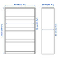 HAVSTA Shelving unit, grey-beige, 81x35x123 cm