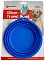 Flamingo Silicon Travel Bowl 1000ml, blue