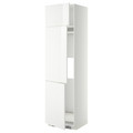 METOD High cab f fridge/freezer w 3 doors, white/Ringhult white, 60x60x220 cm