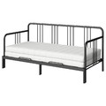 FYRESDAL Day-bed with 2 mattresses, black/Åfjäll medium firm, 80x200 cm