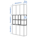 ENHET Storage combination, white/oak effect, 120x32x225 cm