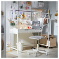ALEX Drawer unit on castors, white stained oak effect/black, 36x50 cm