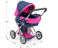 Milly Mally Doll's Pram Alice Prestige Navy 3+