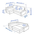 FRIHETEN / KLAGSHAMN Corner sofa-bed with storage, Faringe brown-orange