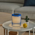 SOLVINDEN Table lamp, solar-powered/blue, 15 cm