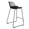 Bar Stool with Seat Pad Dill Low, black