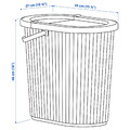 DAMMÄNG Bin with lid, grey-beige, 26 l